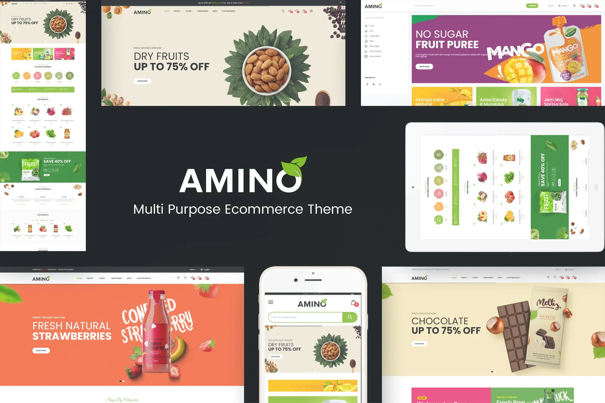 Amino - Organic & Multipurpose Prestashop Theme