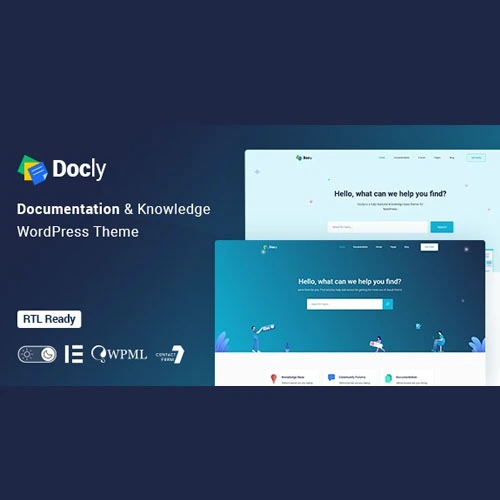 Docly Documentation And Knowledge Base WordPress Theme with bbPress Helpdesk Forum