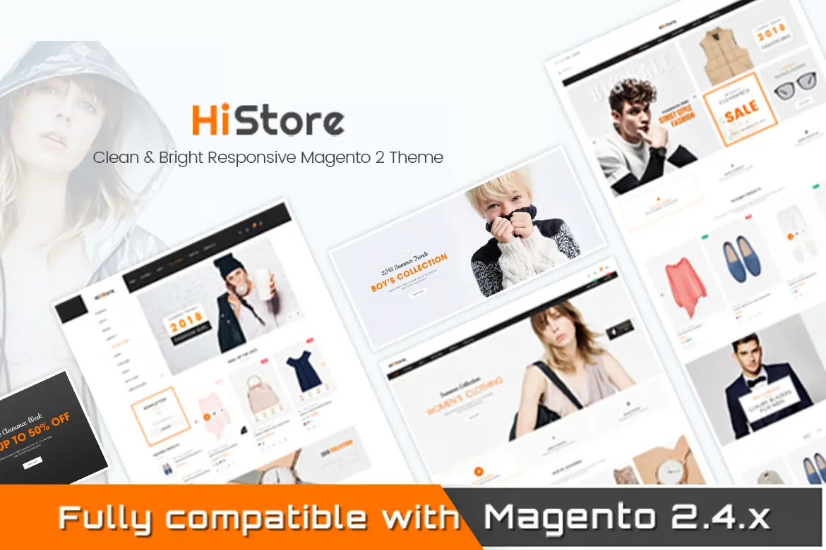 HiStore - Clean and Bright Responsive Magento 2 Th