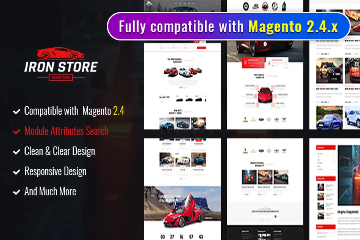 Ironstore - Best Magento 2 Auto Parts Theme