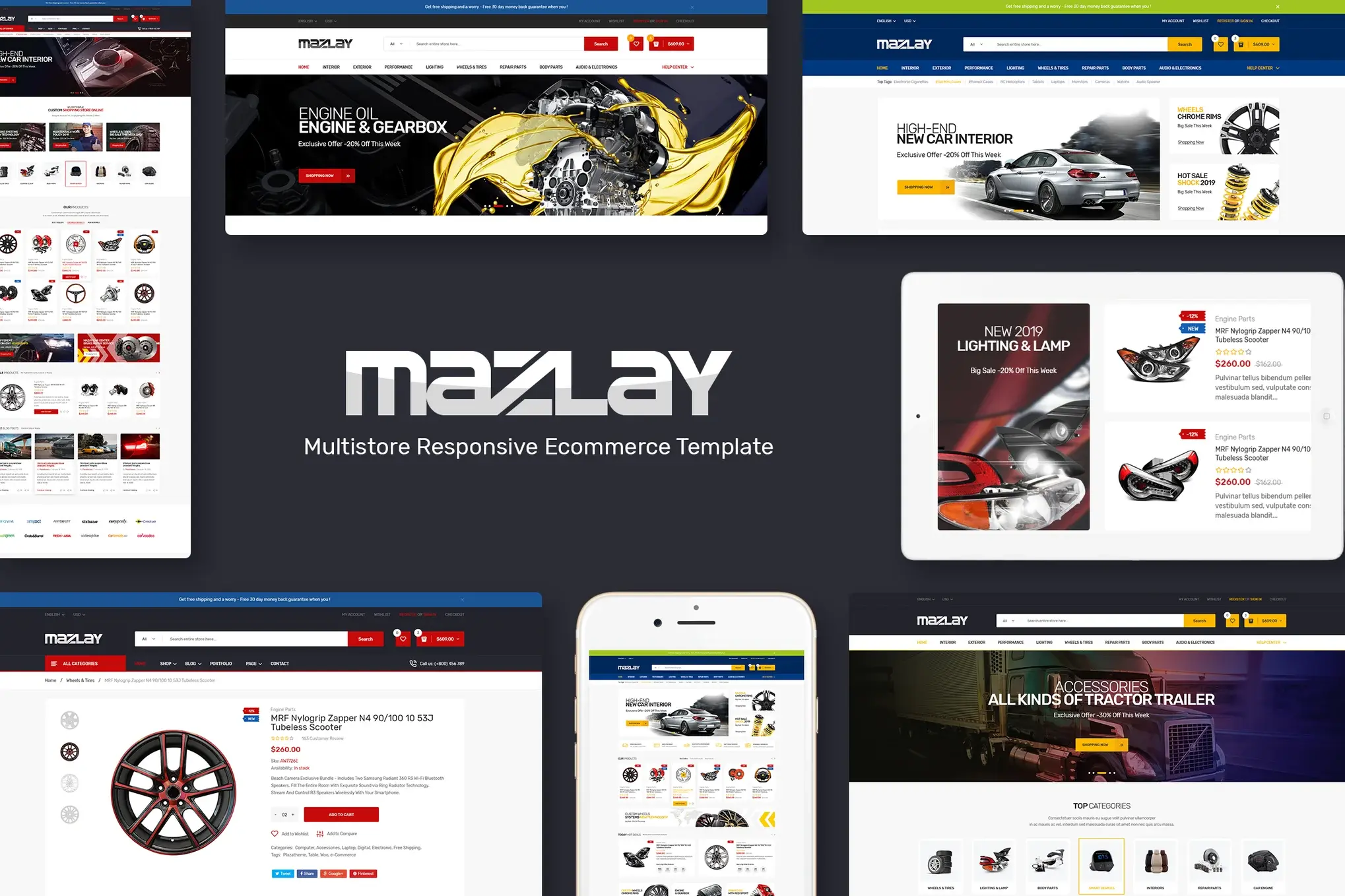 Mazlay - Car Accessories OpenCart Theme