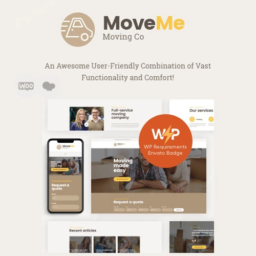 MoveMe Moving & Storage Relocation Company WordPress Theme