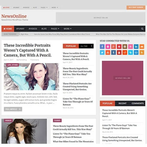 MyThemeShop NewsOnline WordPress Theme