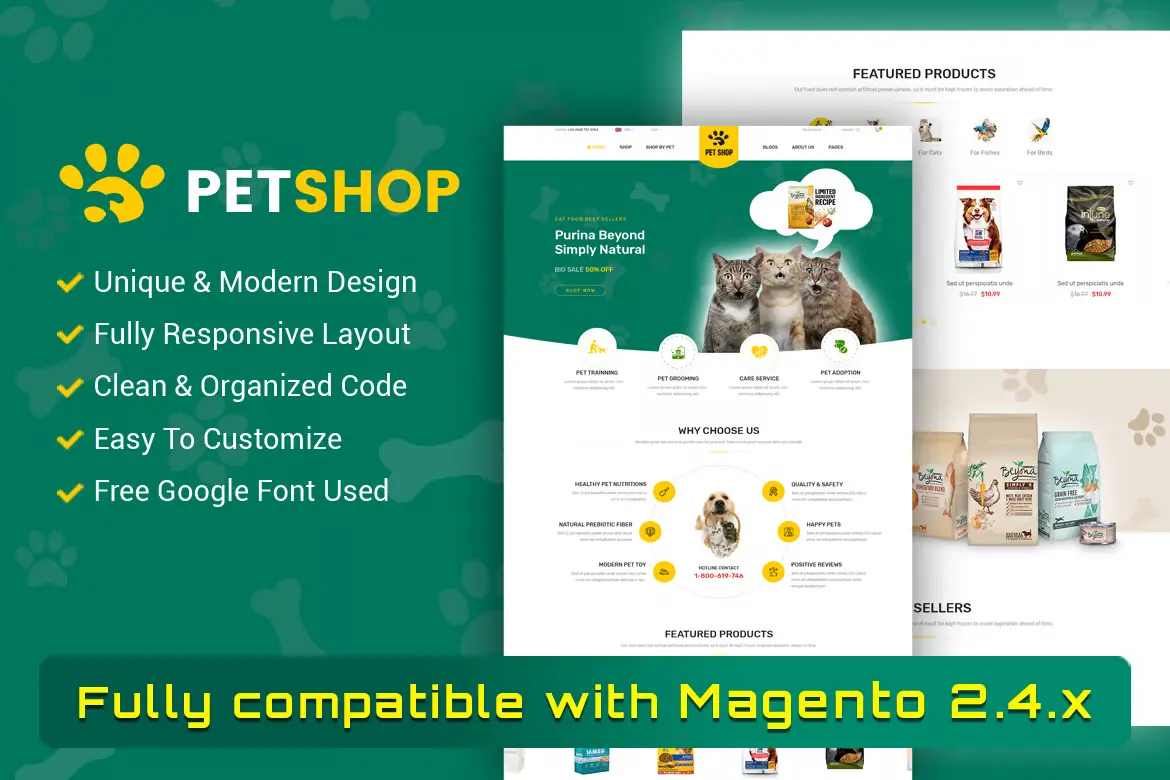 PetShop - Beautiful Responsive Magento 2 Theme