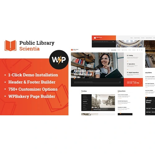 Scientia  Public Library & Book Store Education WordPress Theme