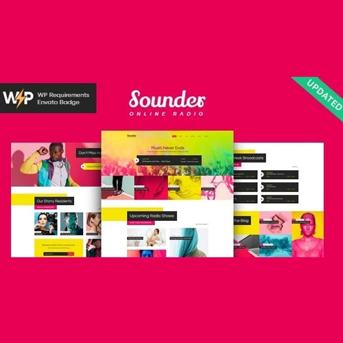 Sounder Online Internet Radio Station WordPress Theme + RTL