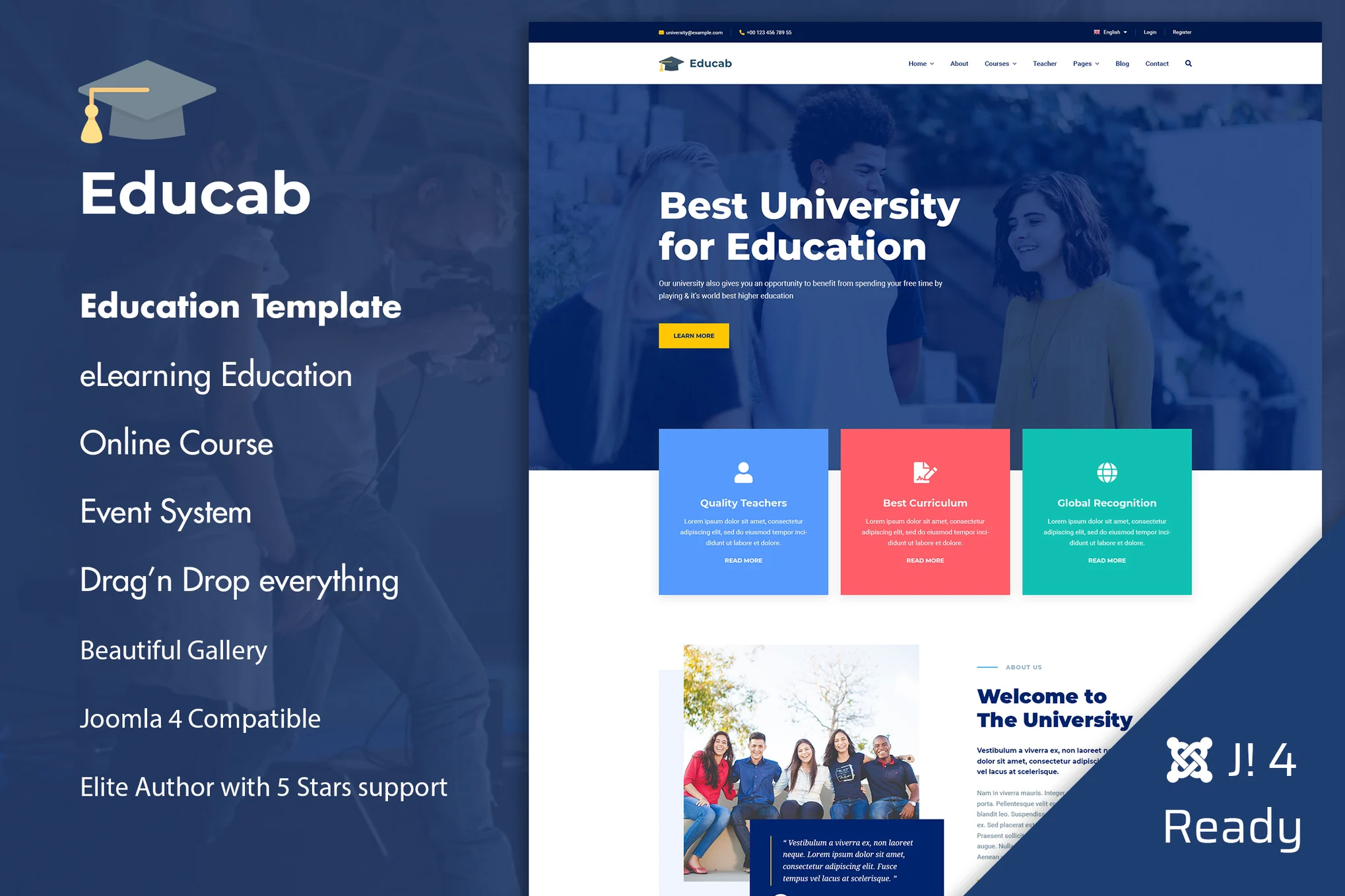 Educab - University Education Joomla 4 Template