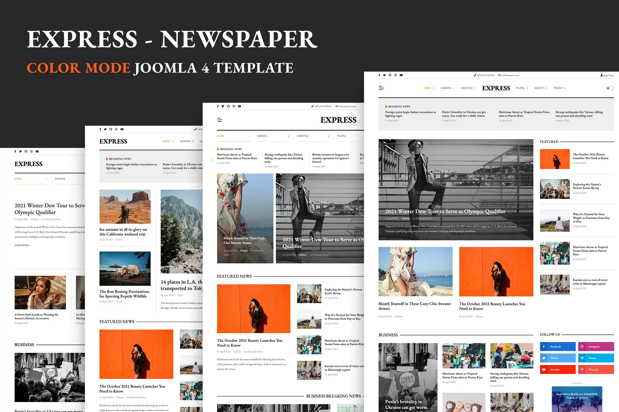 Express - Newspaper & News Joomla Template