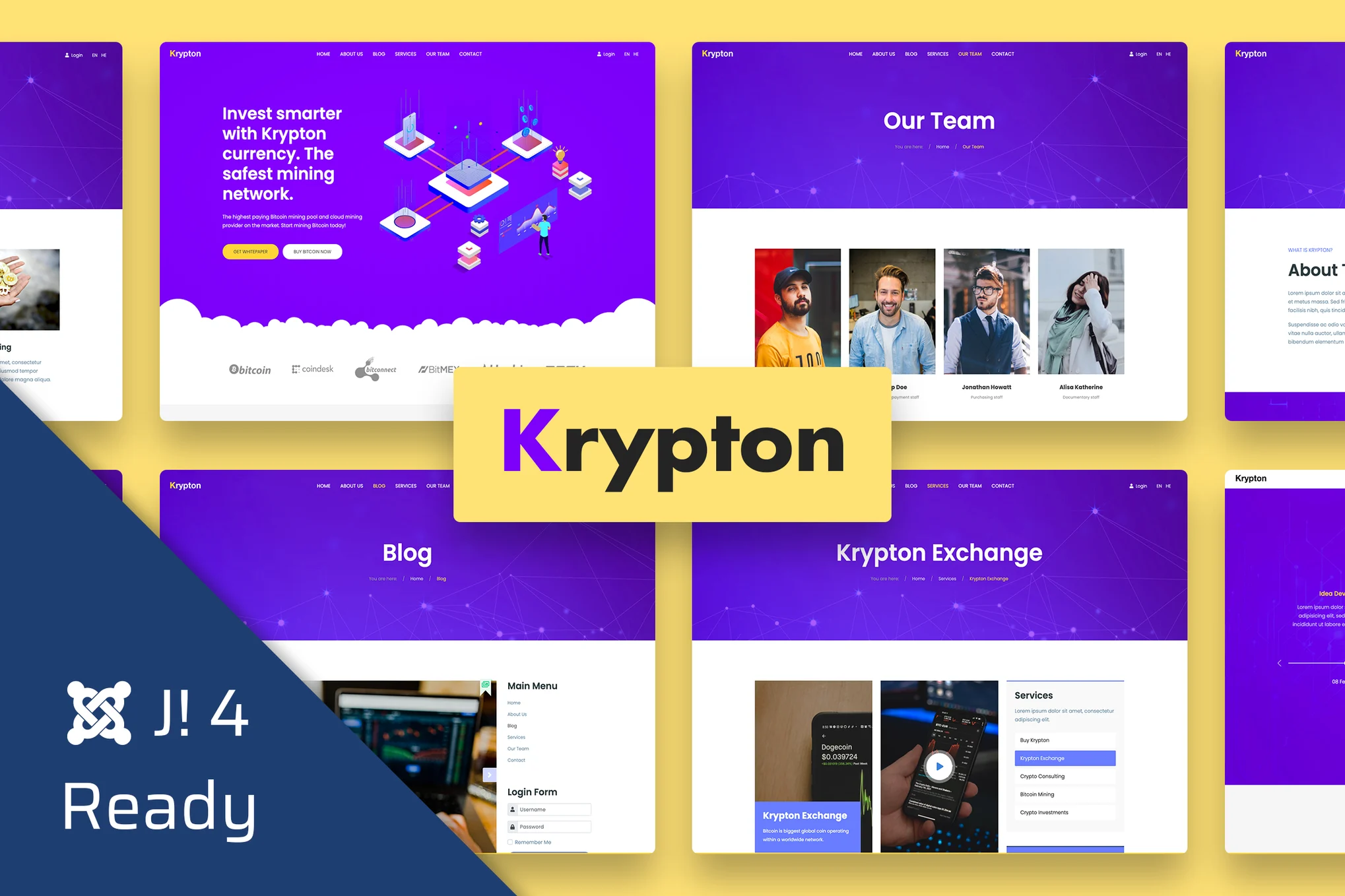 Krypton - Bitcoin Currency Joomla 4 Template