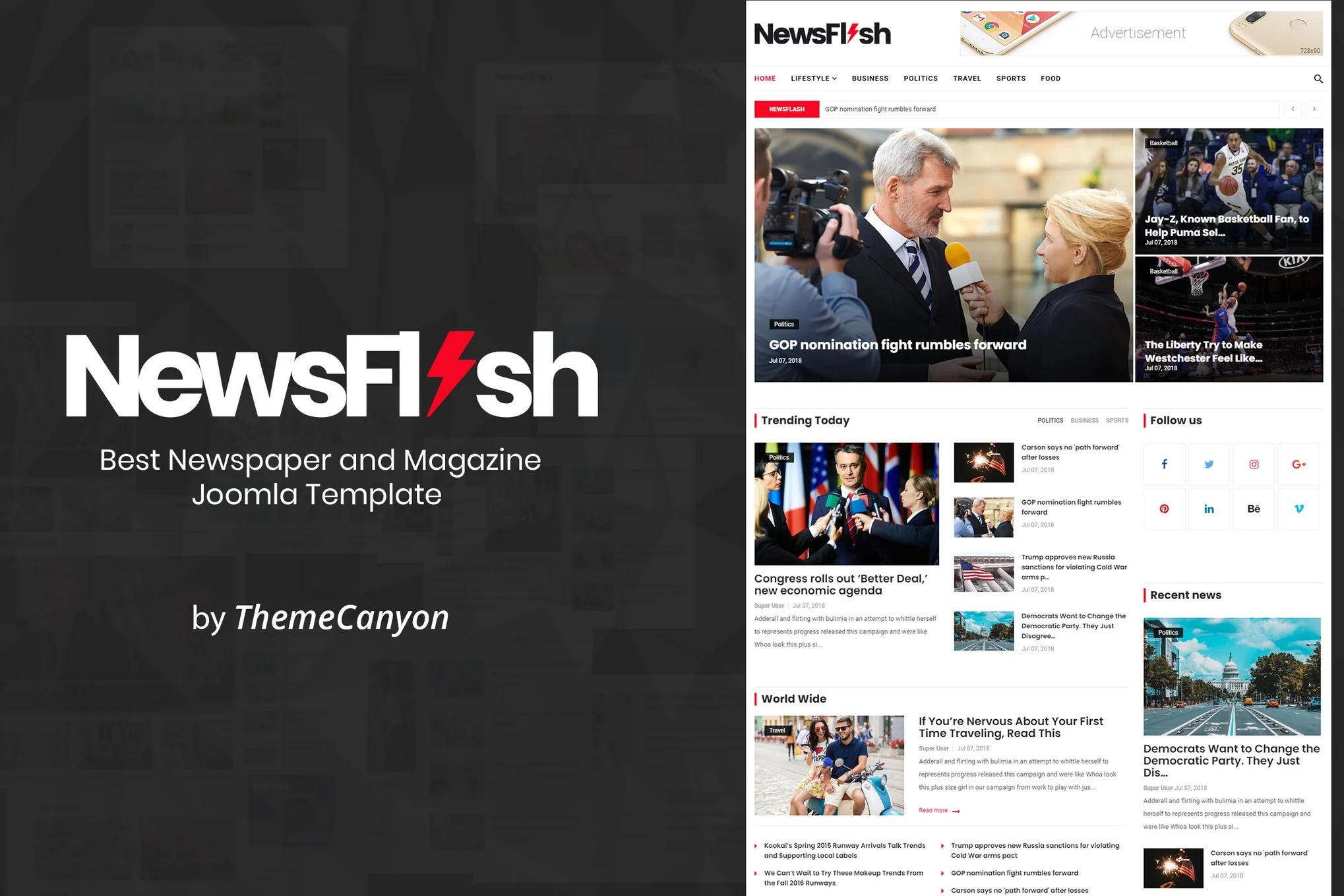 NewsFlash - Joomla News & Magazine Template