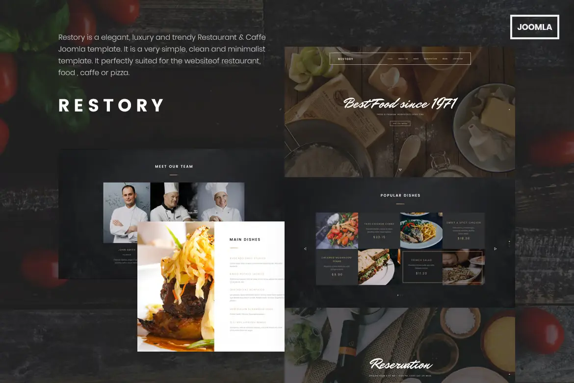 Restory - Restaurant & Cafe Joomla Template