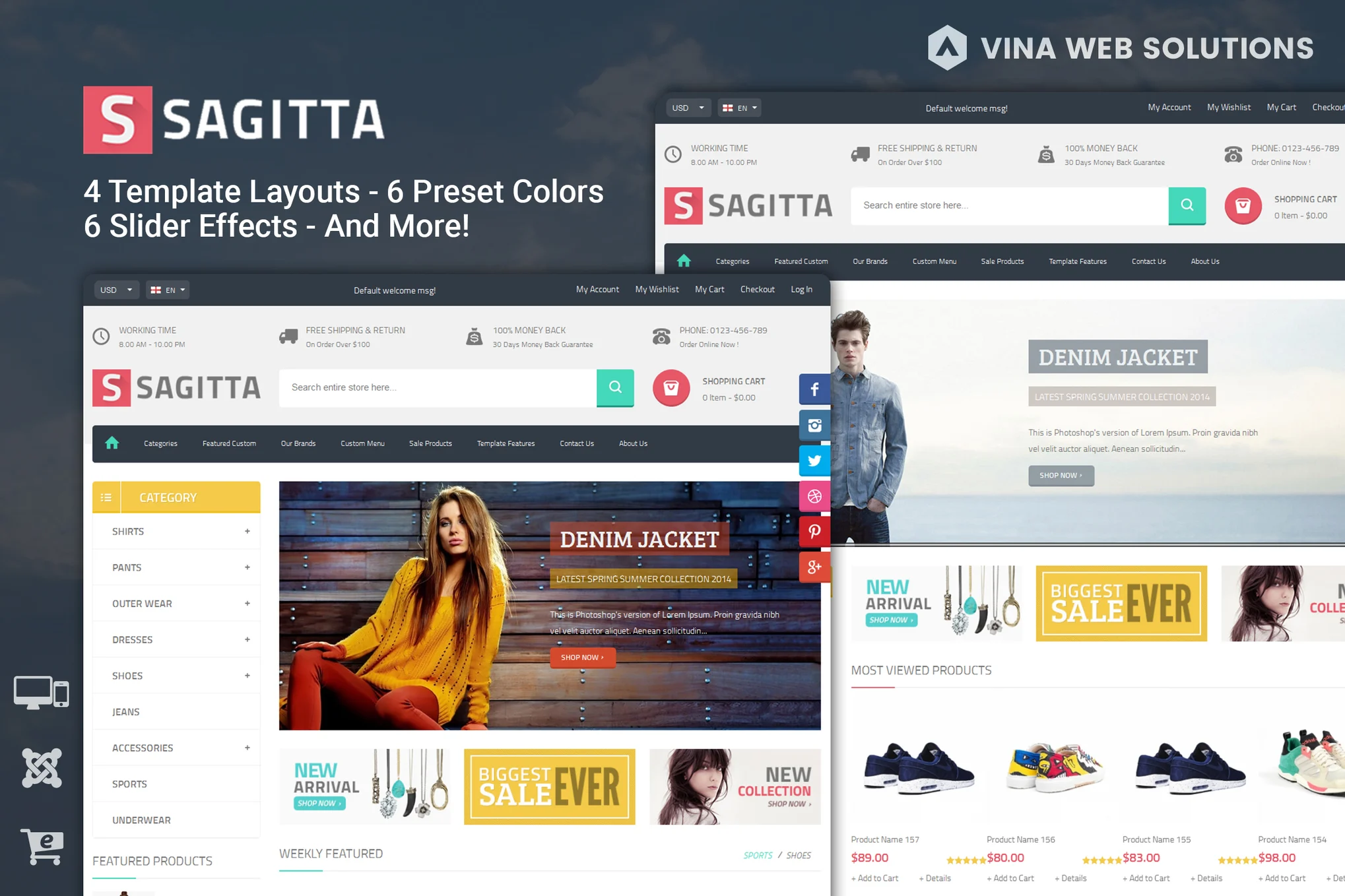 Sagitta - Responsive Joomla eCommerce Template