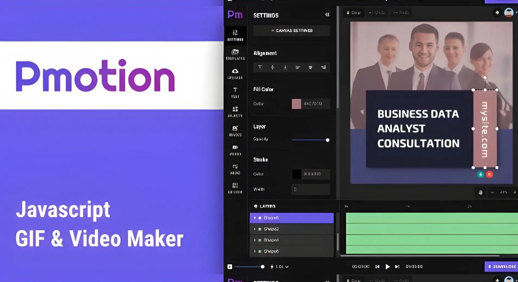 Pmotion- Javascript Animated GIF and Video Maker