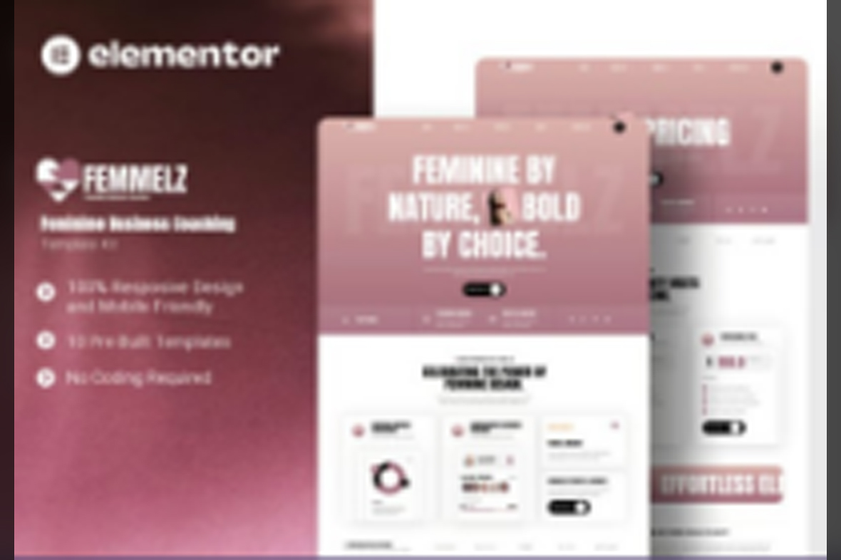 Femmelz – Feminime Business Coaching Elementor Template Kit October 15, 2025