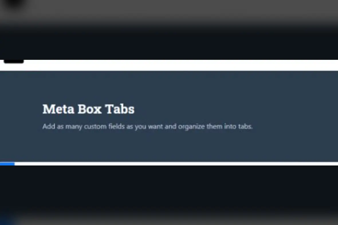 Meta Box Tabs v1.2.0