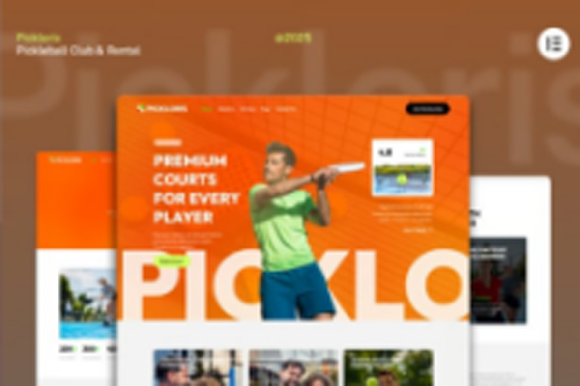 Pickloris – Pickleball Club and Rental Court Website Elementor Template Kit November 24, 2025