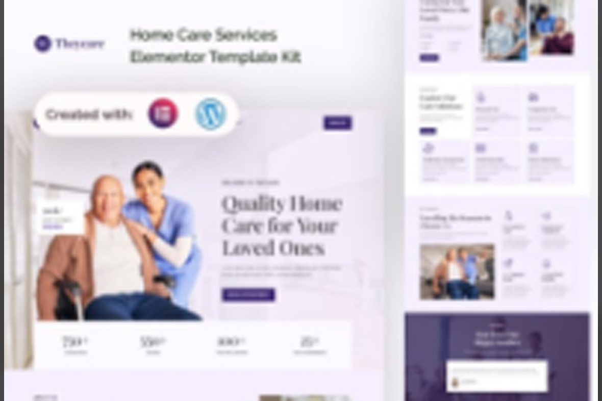 Theycare – Home Care Services Elementor Template Kit August 1, 2025