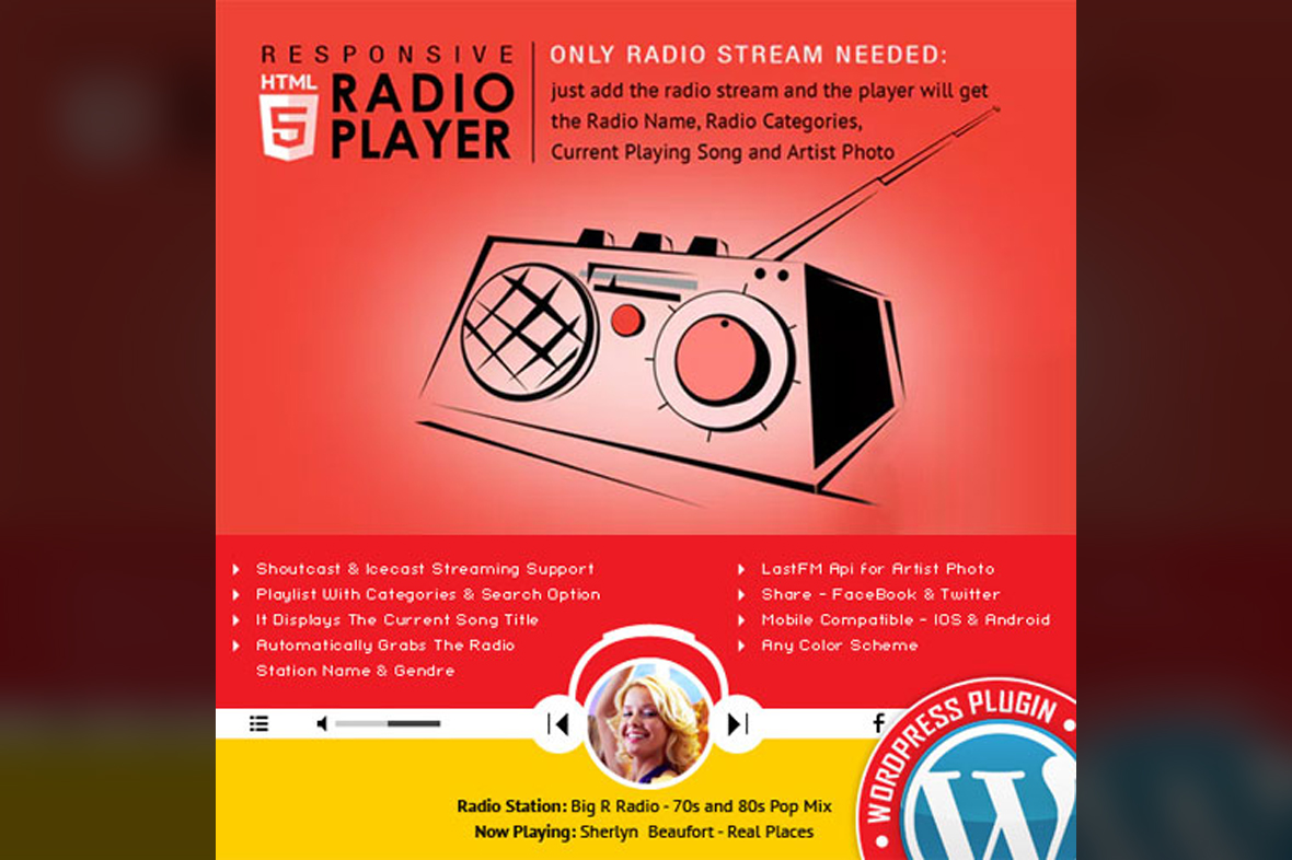 Radio Player Shoutcast & Icecast WordPress Plugin v4.4.8