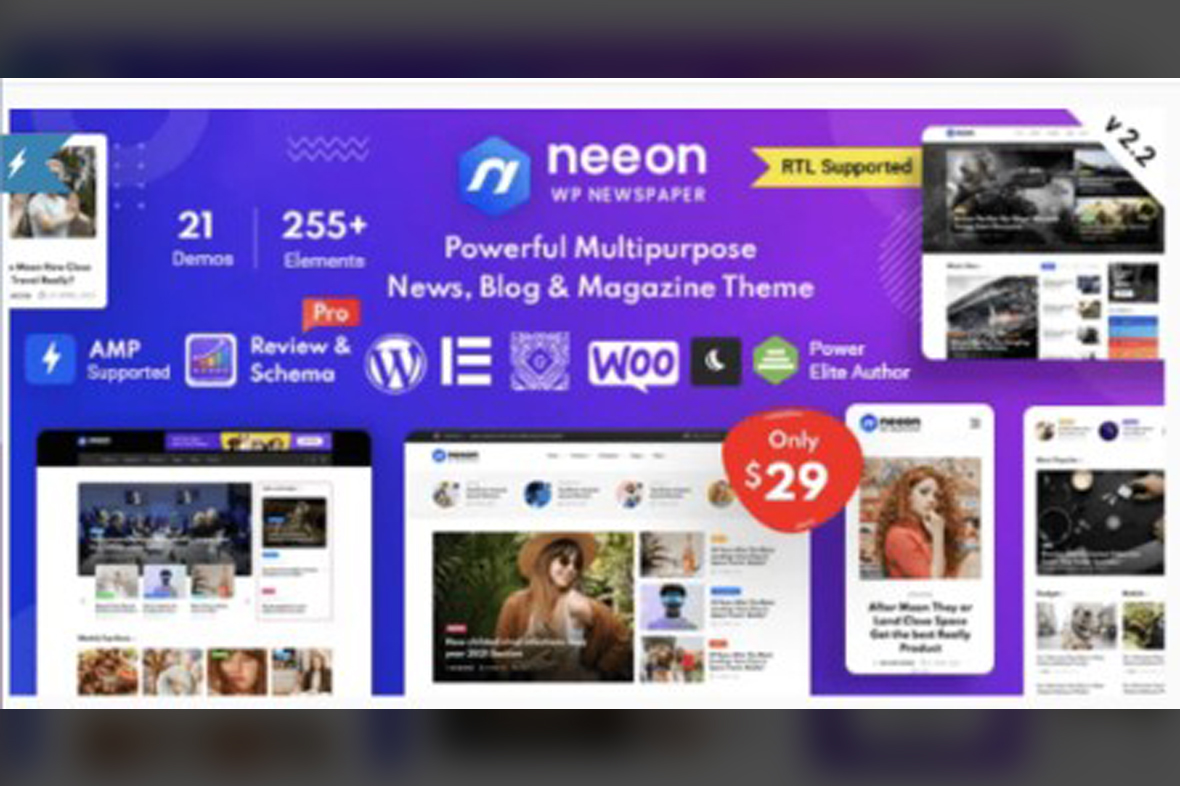 Neeon – WordPress News Magazine Theme v3.1.0