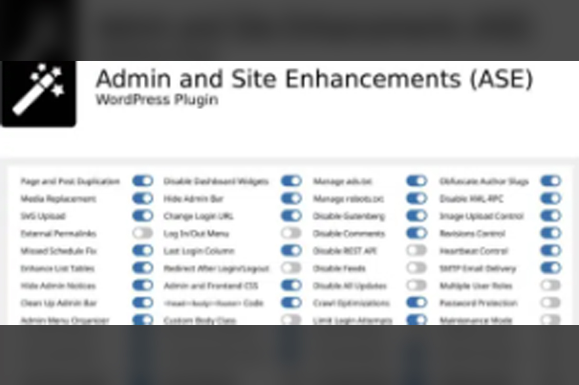 Admin and Site Enhancements (ASE) v7.8.18