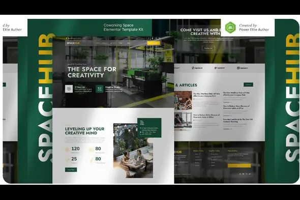 Spacehub – Coworking & Creative Space Elementor Template Kit