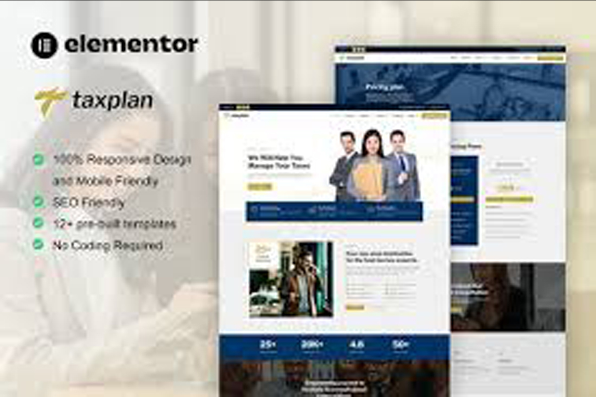 TaxPlan – Tax Advisor and Financial Consulting Elementor Pro Template Kit July 11, 2025