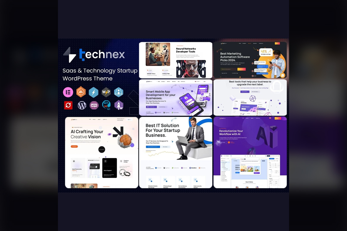 Technex – Elementor Technology & Software WordPress Theme
