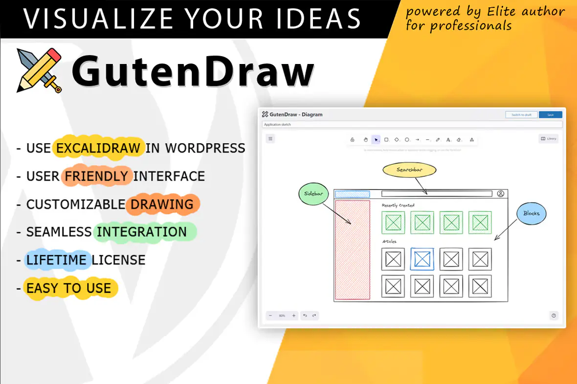 GutenDraw - Visualize Ideas with Excalidraw