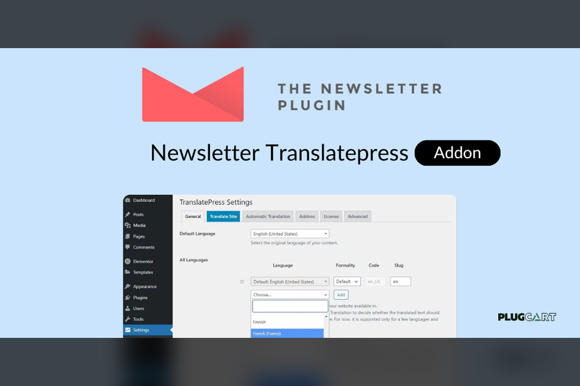 Newsletter Translatepress Addon v1.0.3