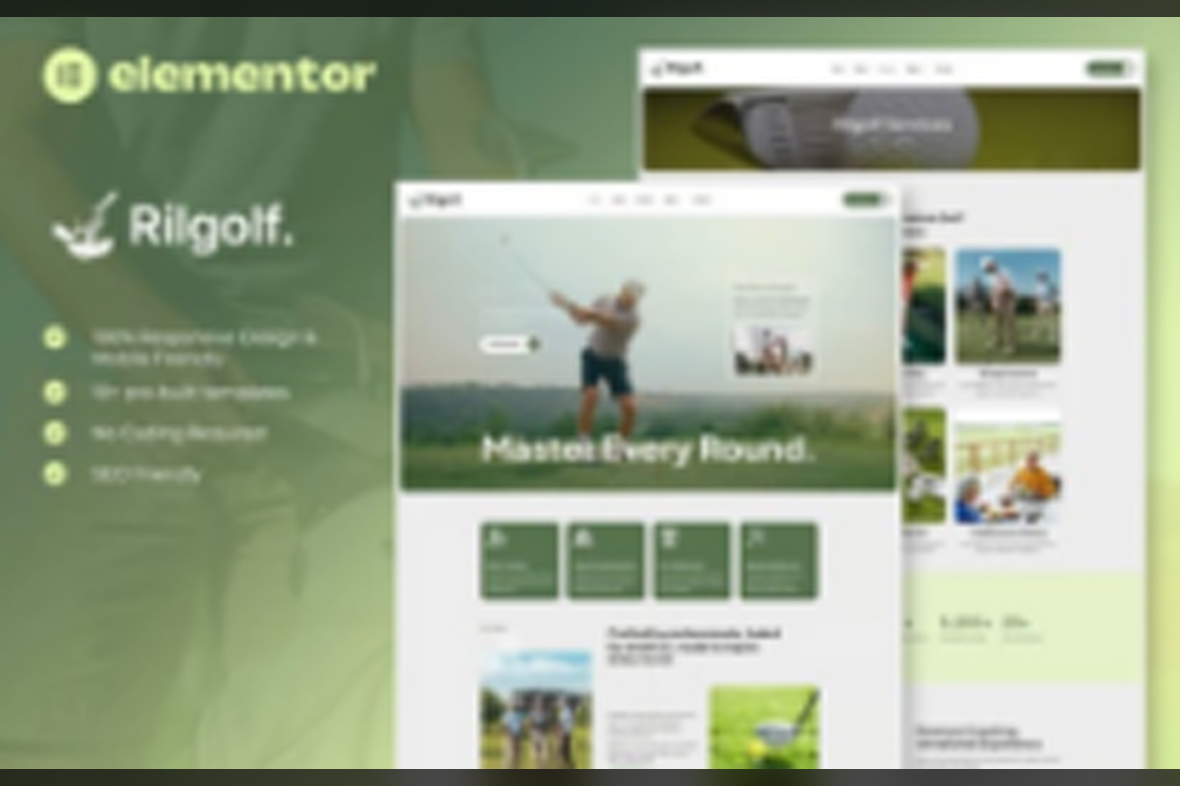 Rilgolf – Golf Club and Course Elementor Template Kit December 14, 2025