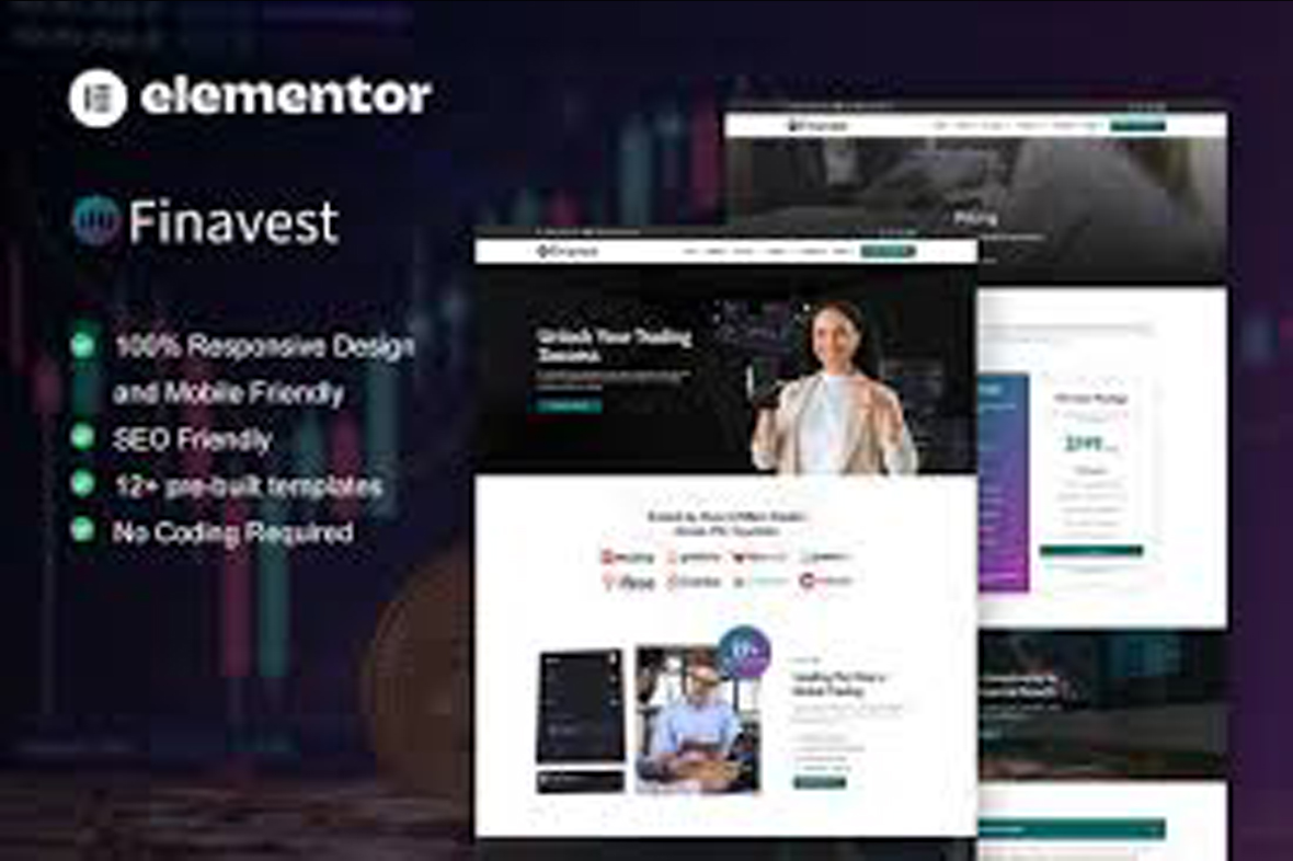 Finavest – Trading and Investment Elementor Pro Template Kit July 30, 2025