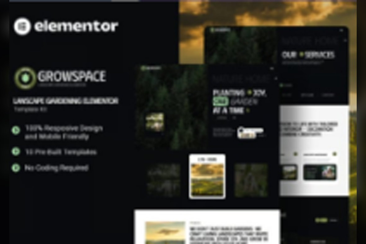 Growscape – Landscape Gardening Elementor Template Kit July 10, 2025