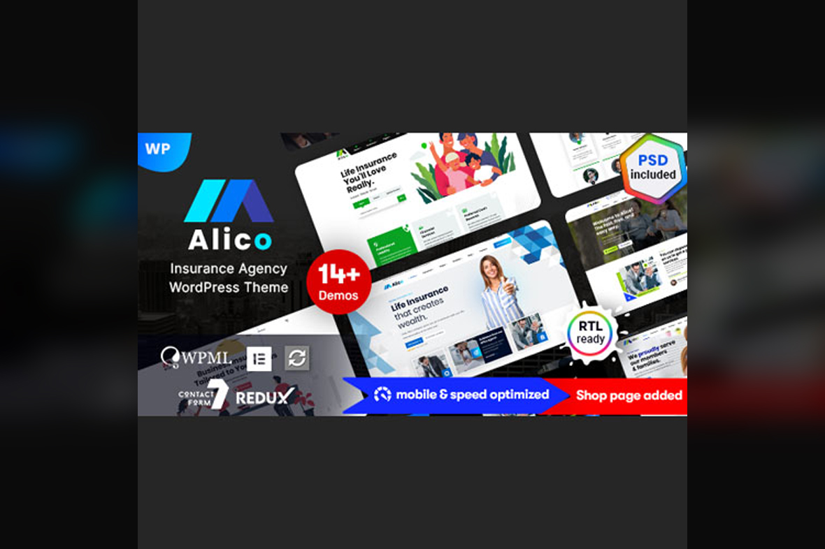 Alico – Insurance Agency WordPress Theme v1.2.1