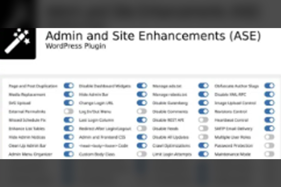 Admin and Site Enhancements (ASE) v7.8.9