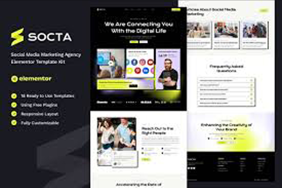 Socta – Social Media Marketing Agency Elementor Template Kit June 19, 2025