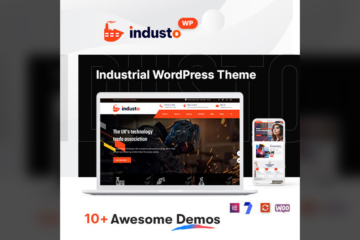 Industo – Factory & Industry WordPress Theme v1.0.7