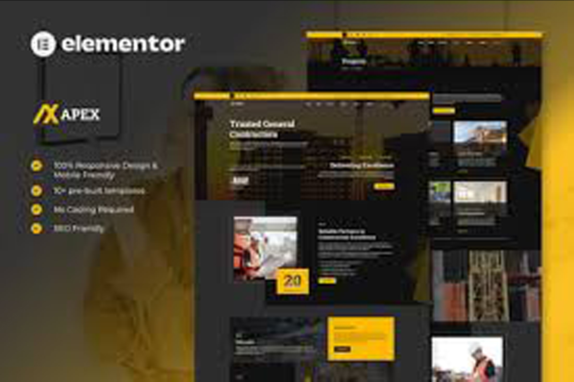 Apex – Construction Elementor Template Kit August 1, 2025