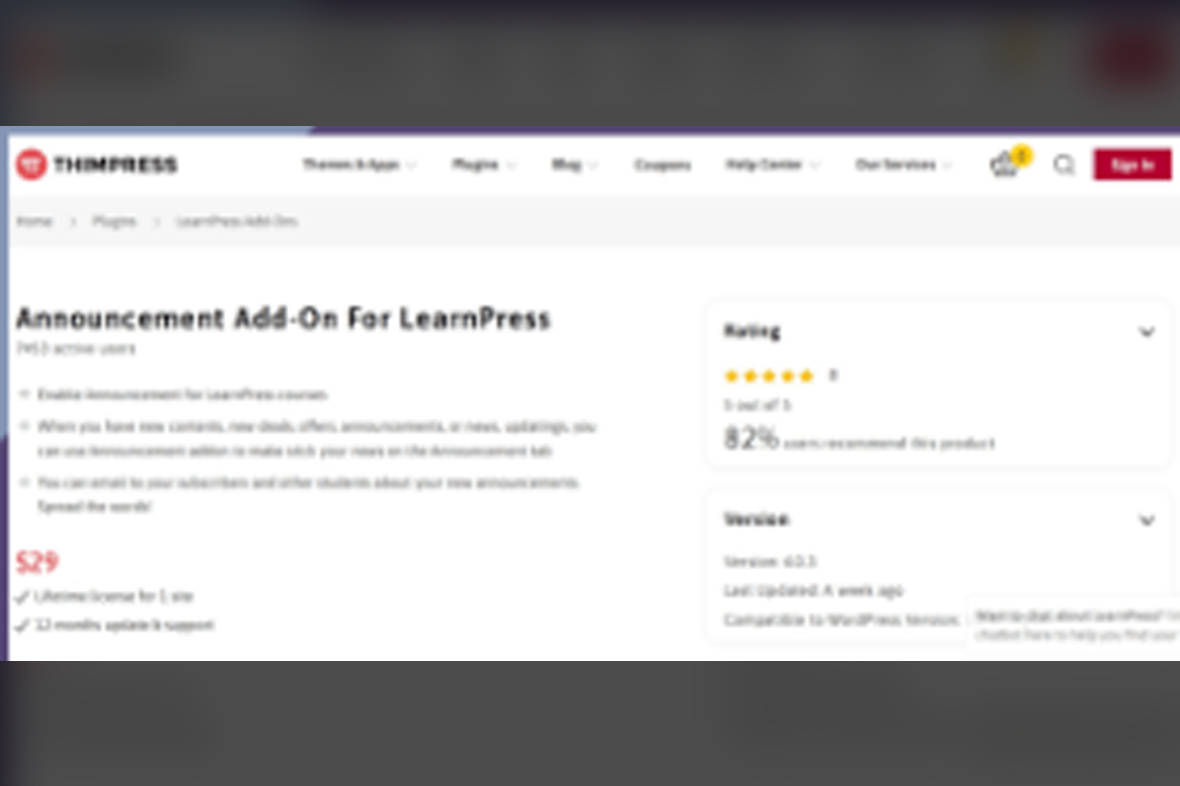 LearnPress Announcements v4.1.0