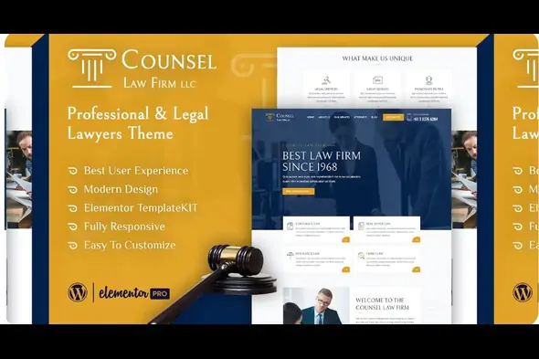 Counsel – Law Firm Elementor Template Kit