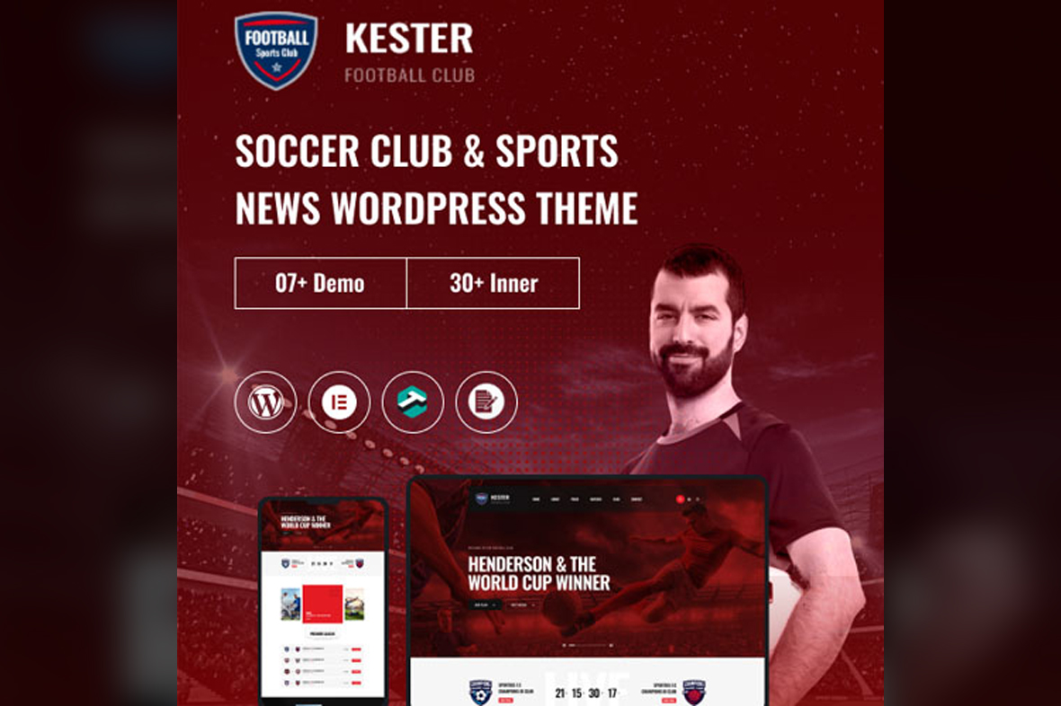 Kester – Soccer Club & Sports News WordPress Theme v1.2.1