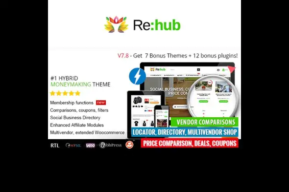 REHub – Price Comparison, Affiliate Marketing, Multi Vendor Store, Community Theme