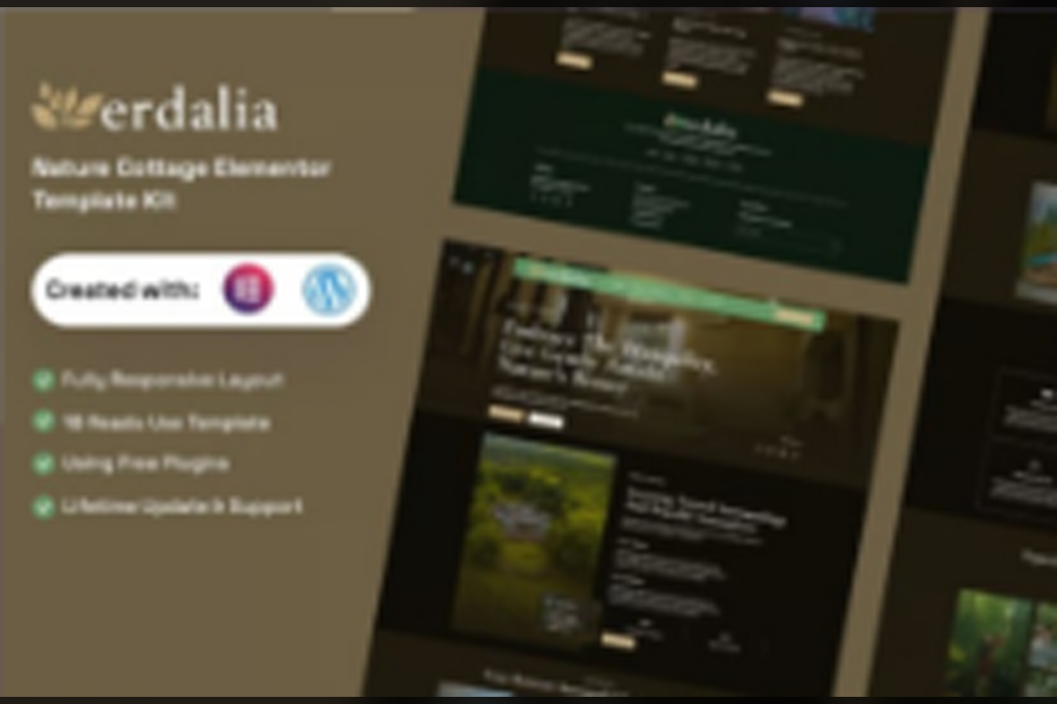 Verdalia – Nature Cottage Elementor Template Kit November 24, 2025