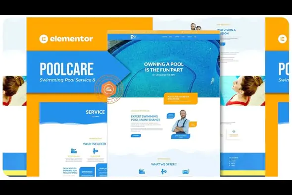 Poolcare – Swimming Pool Service & Maintenance Elementor Template Kit