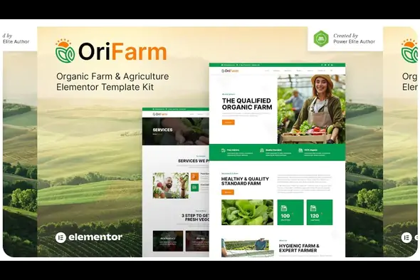 OriFarm – Organic Farm & Agriculture Elementor Template Kit