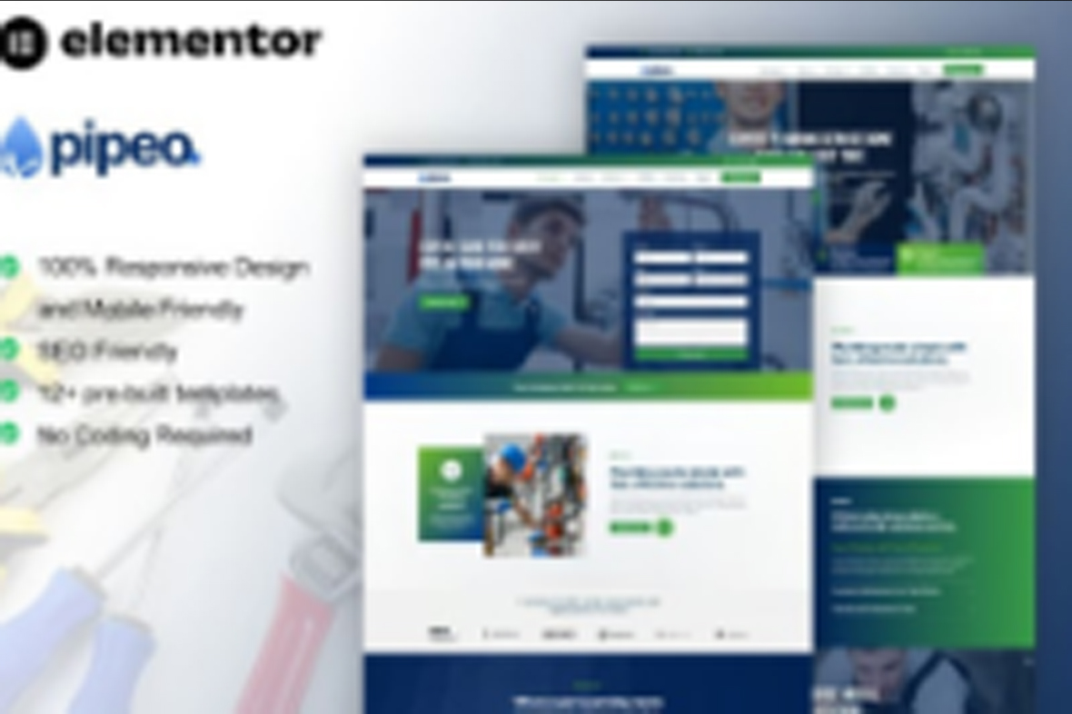 Pipeo – Plumbing Service Elementor Pro Template Kit May 26, 2025