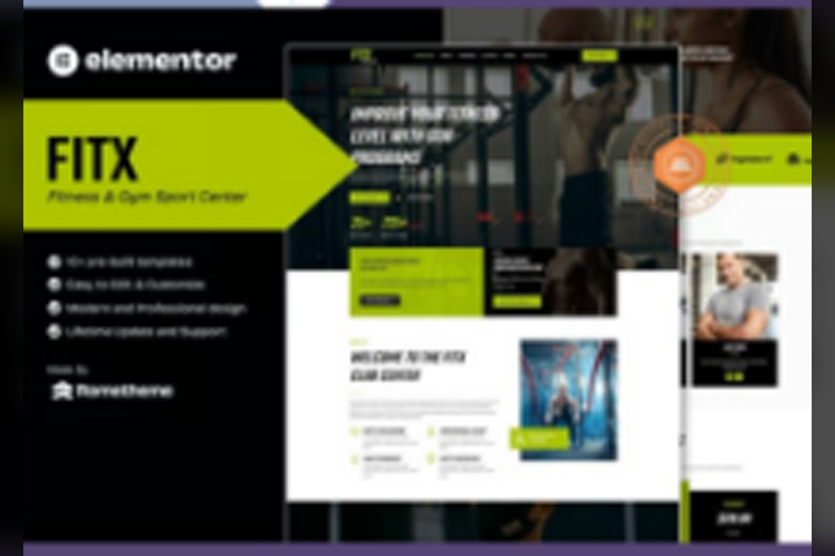 Fitx – Fitness and Gym Elementor Template Kit November 25, 2025