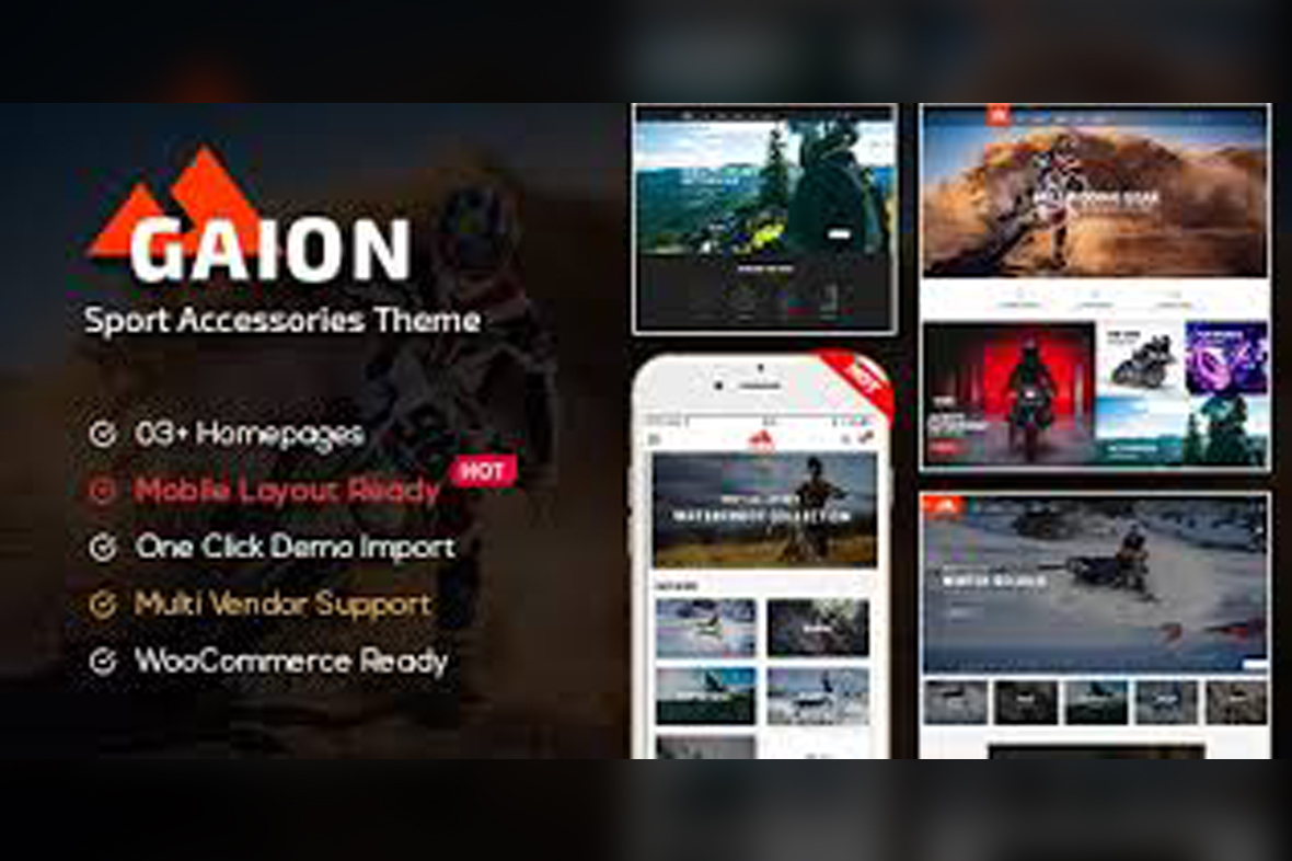 Gaion – Sport Accessories Shop WordPress WooCommerce Theme v1.1.29