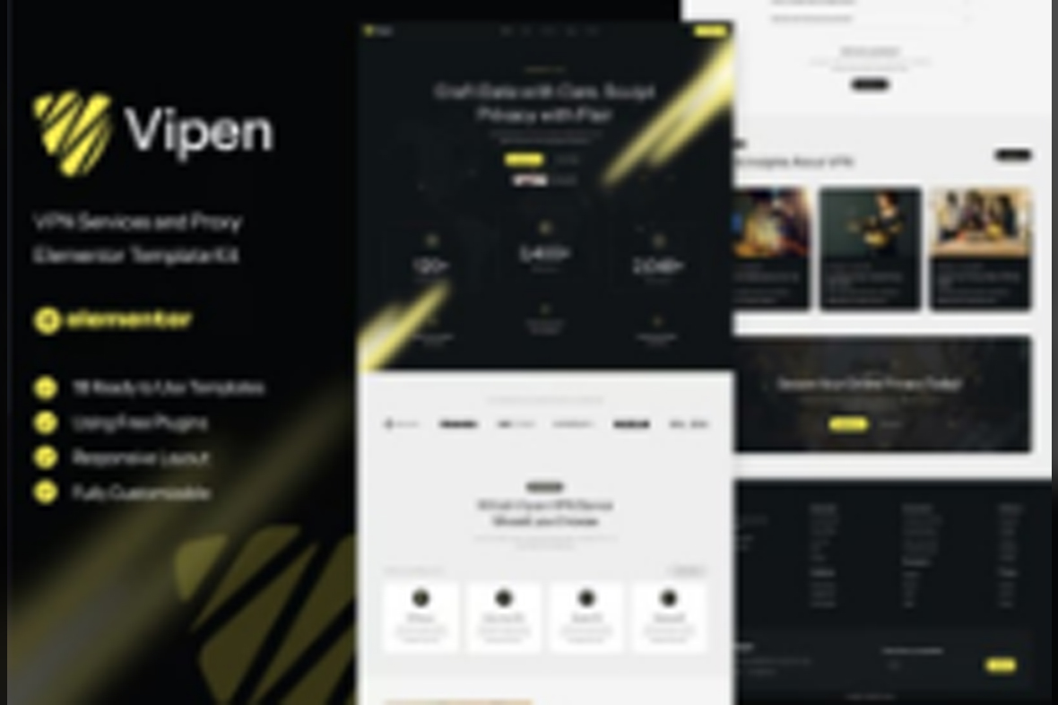 Vipen – VPN Services and Proxy Elementor Template Kit July 9, 2025