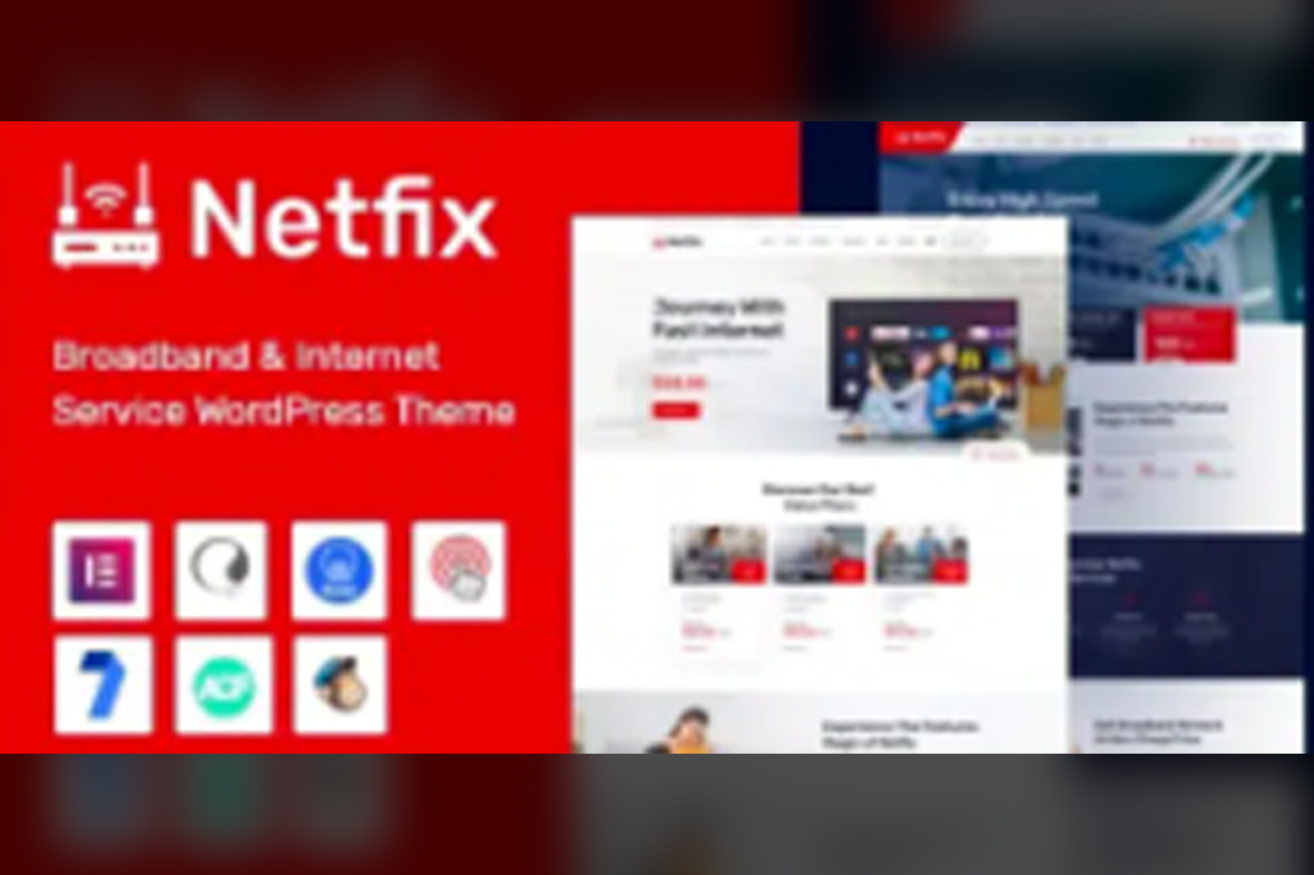 Netfix – Broadband and Internet Services WordPress Theme v2.0.1