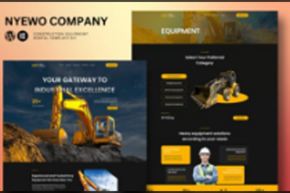 Nyewo – Construction Equipment Rentals Elementor Template Kit October 11, 2025